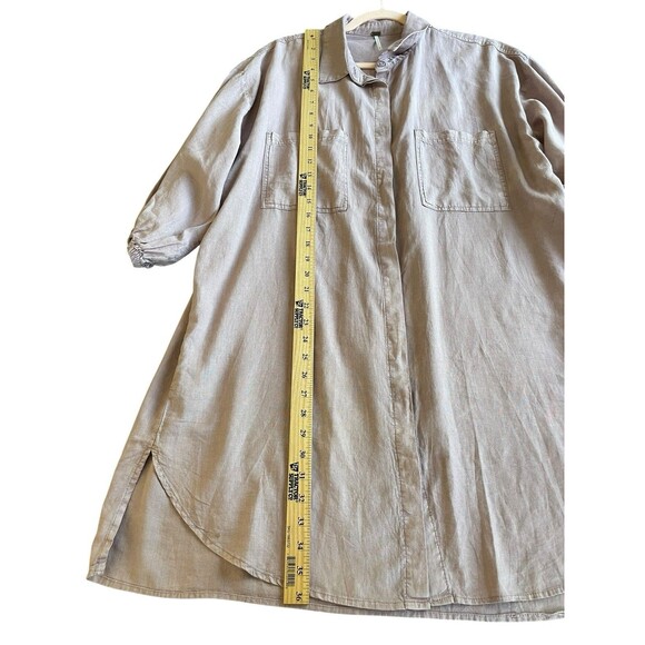 Young Fabulous & Broke Linen Blend Mini Shirt Dress Size M LavenderBeach Coverup - Picture 9 of 11